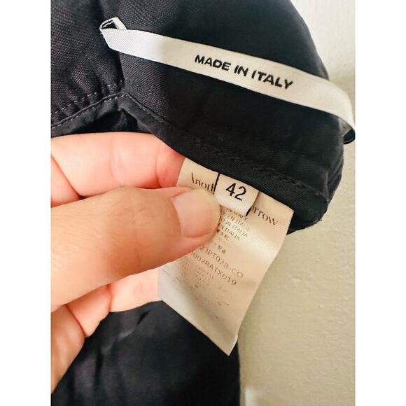ANOTHER TOMORROW Black Cotton Front Button Fly Cargo Style Trouser Pant Size 42 - Picture 12 of 14